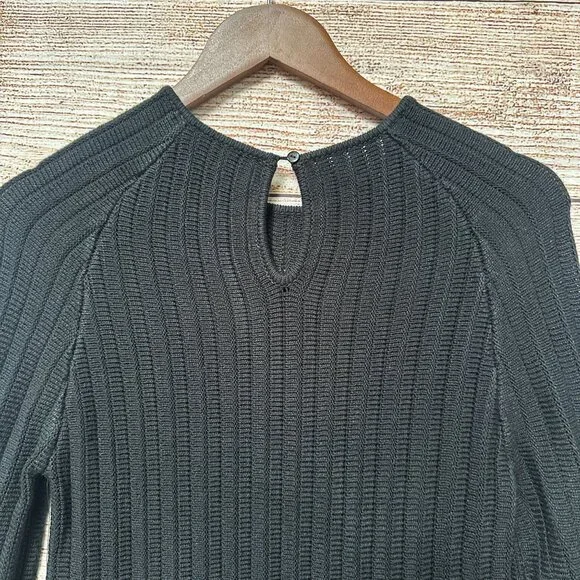 Pomander Place Womens Size S Black Ribbed Knit Sweater Adi Dress Long Sleeve - Picture 6 of 12